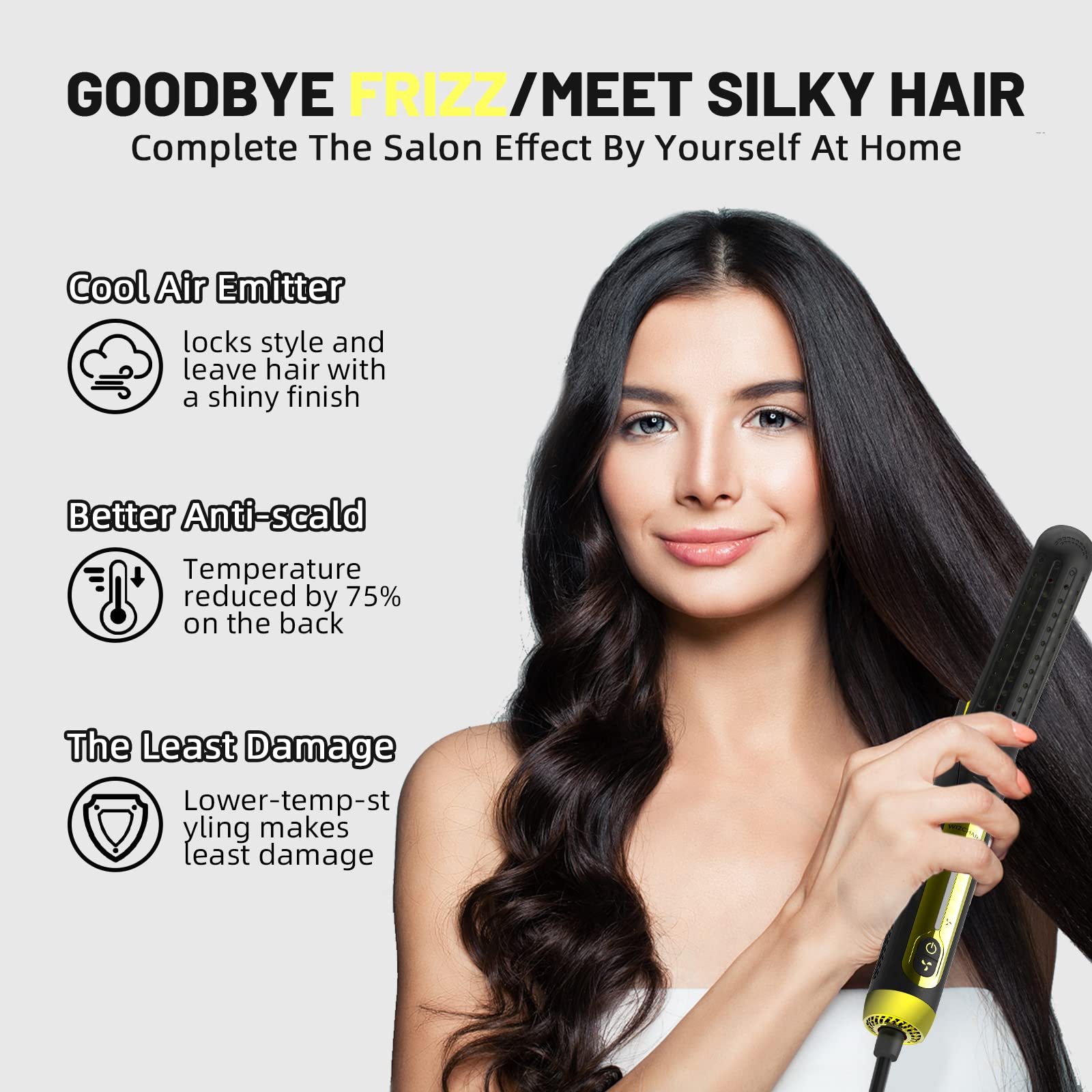 360° Airflow Styler Lockenstab Haarglätter und Lockenwickler für alle Styles mit kühlenden Luftöffnungen